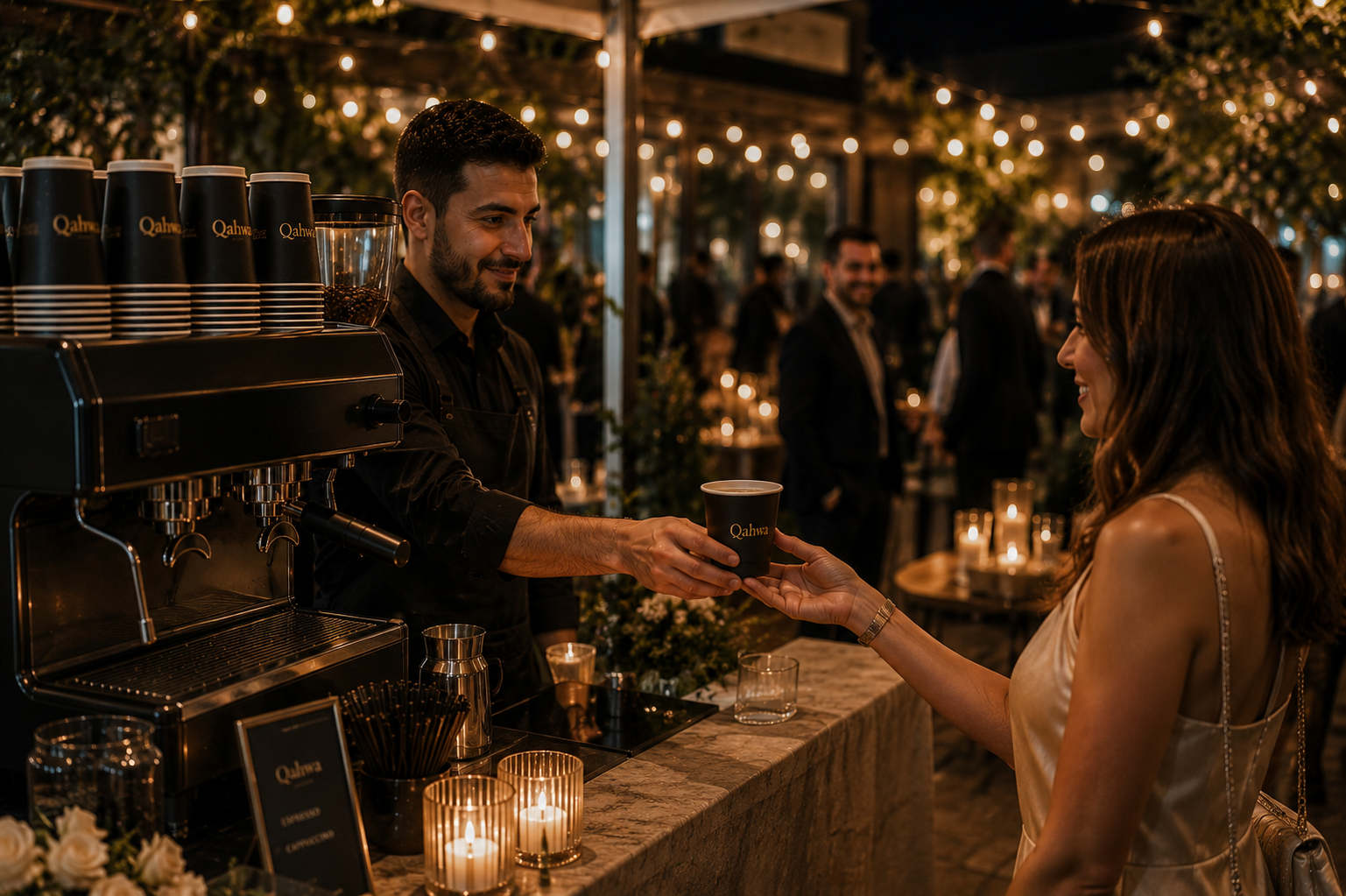 Wedding coffee catering bar — Qahwa Coffee Group