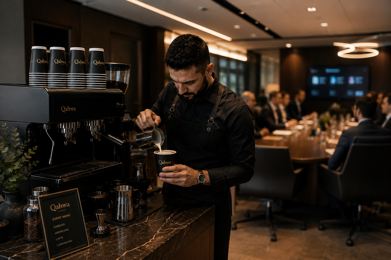 Corporate event coffee catering — Qahwa Coffee Group